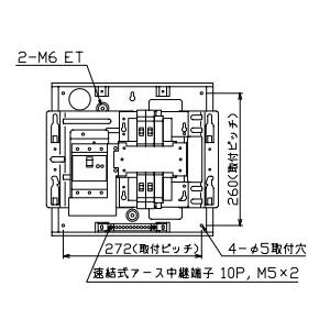 MAG35042F テンパール工業 住宅用分電盤(扉付、埋込形、4+2、50A)