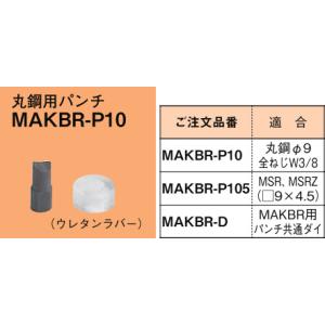 MAKBR-P10 ネグロス マックツール 替金型(MAKBR用、丸鋼用パンチ)