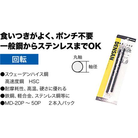 MD-22P ジェフコム エクストラ正宗ドリル(サイズ・軸径2.2mm、2本入)