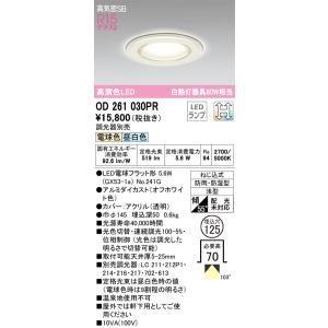 ODELIC（オーデリック） 業務用浴室灯 ホワイト LED（昼白色