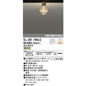 OL291164LC オーデリック 小型LEDシーリングライト[レール取付専用](4.2W、電球色)