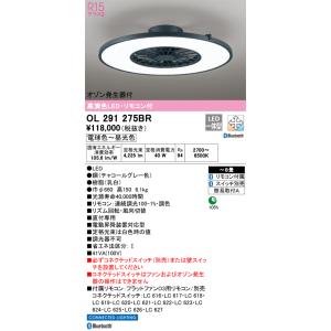 ODELIC OL291274BR LEDシーリングファン 灯体一体型 8畳用 FLAT FAN O3