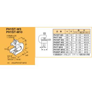 PH1ST-M10 ネグロス 吊り金具 吊りボルト用支持金具 パイラック型(一般形鋼用)