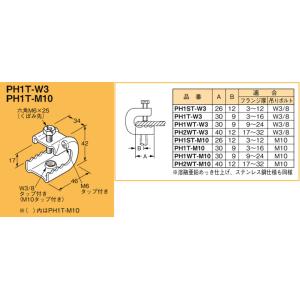 PH1T-W3 ネグロス 吊り金具 吊りボルト用支持金具 パイラック型(一般形鋼用、20個入)