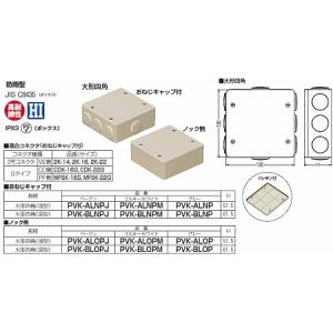 【6/5ポイント最大21％】PVK-BLOPJ 未来工業 PVKボックス(防水タイプ)大形四角・深型(ノック無)ベージュ｜タロトデンキ