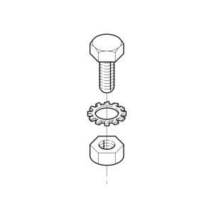 【受注品】RW3-25RNTW ネグロス 垂直ラック支持金具用ボルト【キャンセル不可】