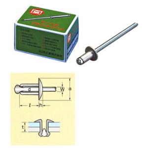 StSt-34 マーベル ブラインドリベット（カシメ厚6.4、軸径2.4）｜nagamono-taroto