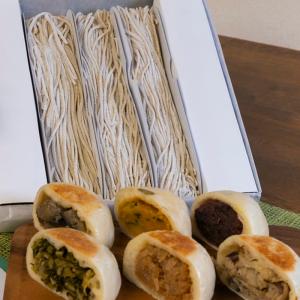 丸八たきや 手作りおやき 手打ちそば 3人前セット (そば3人前