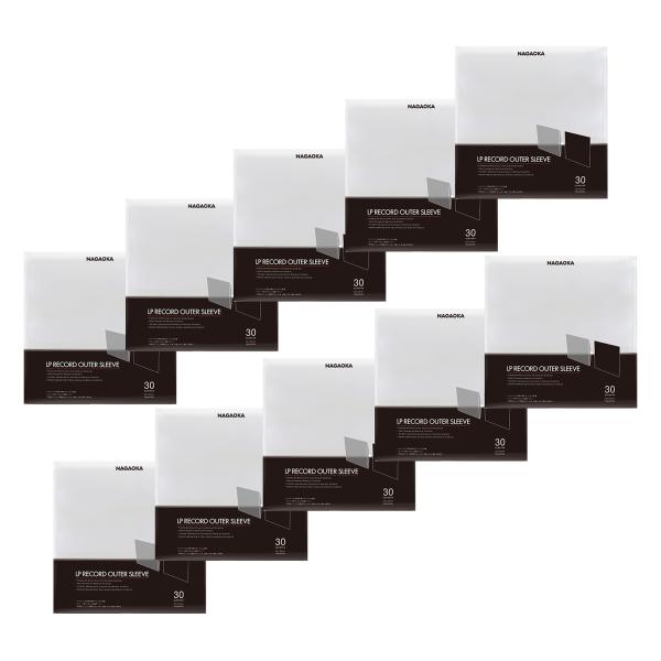 NAGAOKA LPレコード保護袋  ジャケットカバー LP盤に最適な収納 厚さ0.1mm 30枚入...