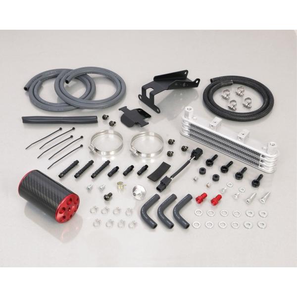 キタコ　スーパーオイルクーラーＫＩＴ（オイルキャッチタンク付）３段　レッド　モンキー１２５（ＪＢ０２...