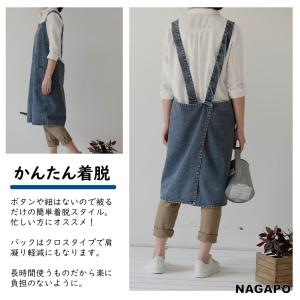エプロン かぶるだけ デニムエプロン おしゃれ...の詳細画像3