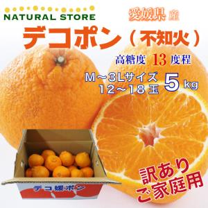 [最短順次発送] デコポン 不知火 M L 2L 3Lサイズ 5kg 愛媛県産 柑橘 訳あり ご家庭用