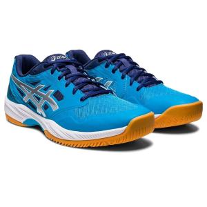 アシックス asics ハンドボールシューズ 室内シューズ インドアシューズ 1071A088 401 GEL-COURT HUNTER 3 ゲルコートハンター3  Island Blue/Pure Silver｜nagasupobb