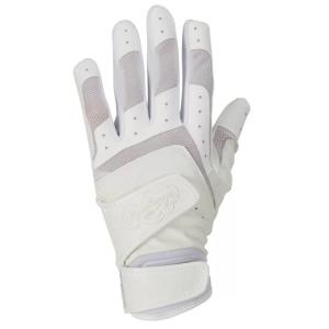 ローリングス　野球　バッティング手袋　バッティンググローブ　EGB9S02　ホワイト　両手用　高校野球対応　丸洗い可能｜nagasupobb