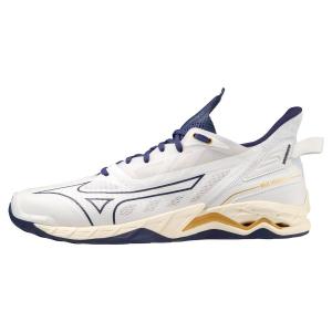ウエーブ ミラージュ 5 ホワイト×ネイビー 【MIZUNO|ミズノ】ハンドボールシューズ X1GA235043