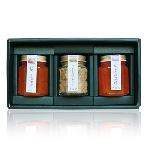 瓶詰合せ 寒椿 - はらこ醤油漬 塩引鮭焼ほぐし - (新潟 村上 グルメ ギフト 贈り物 お取り寄...