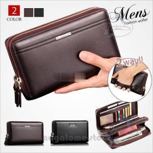 長財布 メンズ サイフ 大容量 多機能 ラウンドファスナー PU レザー ビジネスカジュアル ロングウォレット 新作  クラッチバッグ