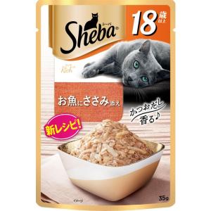 シーバ (Sheba) キャットフード リッチ 18歳以上 お魚にささみ添え 高齢猫用 35g×12個 (まとめ買い)｜nagisa-shop
