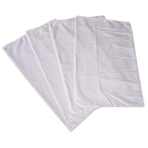 三露産業株式会社 4枚組業務用ピローケース 枕カバー 綿100% 白 (50cm×90cm)