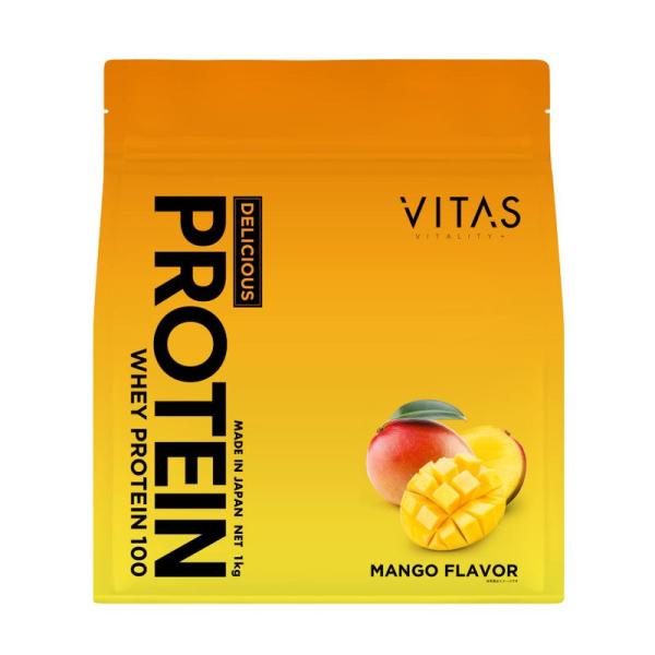 VITAS (バイタス) ホエイプロテイン100 マンゴー風味 WPCプロテイン 国内製造 1kg