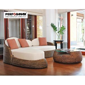 ソファー 高品質 ウォーターヒヤシンス カウチ コーナー ソファ 3P オットマン L字 L型 三人...