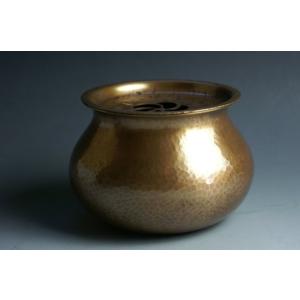 建水 銅器 茶こぼし 生地色 丸形 大 鎚起工房 清雅堂 茶器 鍛金 贈答 おしゃれ プレゼント 工...