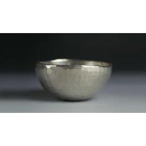 ぐい呑み 錫 丸形 中 鎚起工房 清雅堂 酒器 鍛金 打ち出し 日本酒 おしゃれ プレゼント 鎌倉清...
