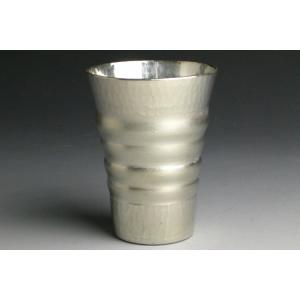 フリーカップ 銅器 錫被 白 小サイズ 鎚起工房 清雅堂 カップ 酒器 鍛金 打ち出し ビール 日本...