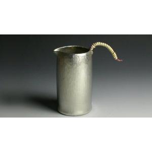 ちろり 錫 高形底広 １．５合用 酒器 徳利 片口 鍛金 打ち出し 日本酒 燗酒 おしゃれ プレゼン...