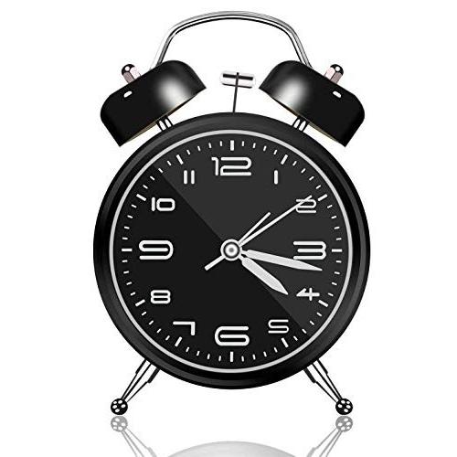 目覚まし時計 おしゃれ 大音量 子供 置き時計 電池式 明かり 光 ベル アナログ 針時計 卓上時計...