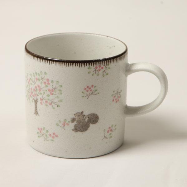 calme カルム マグ リス 日本製 美濃焼 マグカップ 食器 りす 栗鼠 レンジOK 食洗器OK