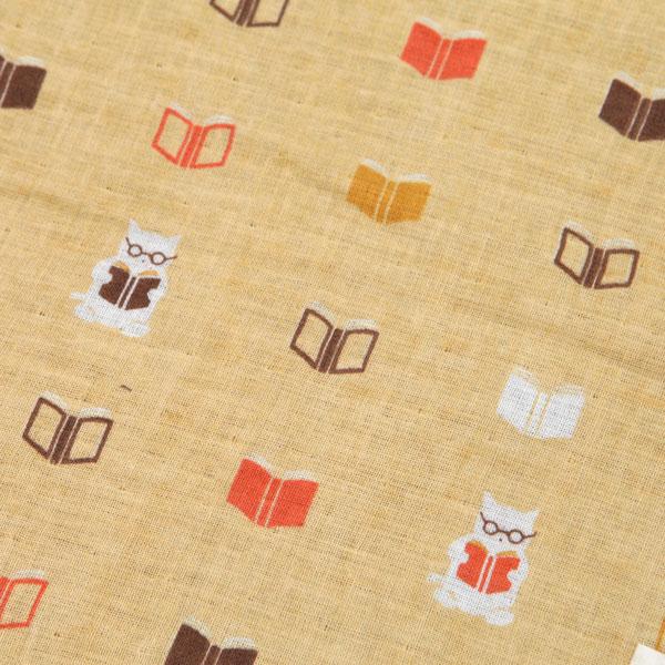 濱文様 和たおるセミウォッシュ 読書ねこ 秋 タオルハンカチ ハンドタオル セミウオッシュ ガーゼ ...