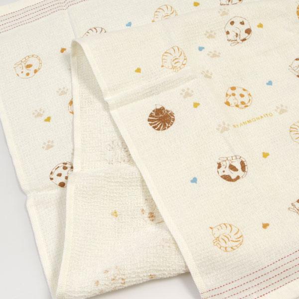 布ごよみ タオルてぬぐい ニャンモナイト コンテックス 日本製 愛媛 今治 うすい軽い長い フェイス...