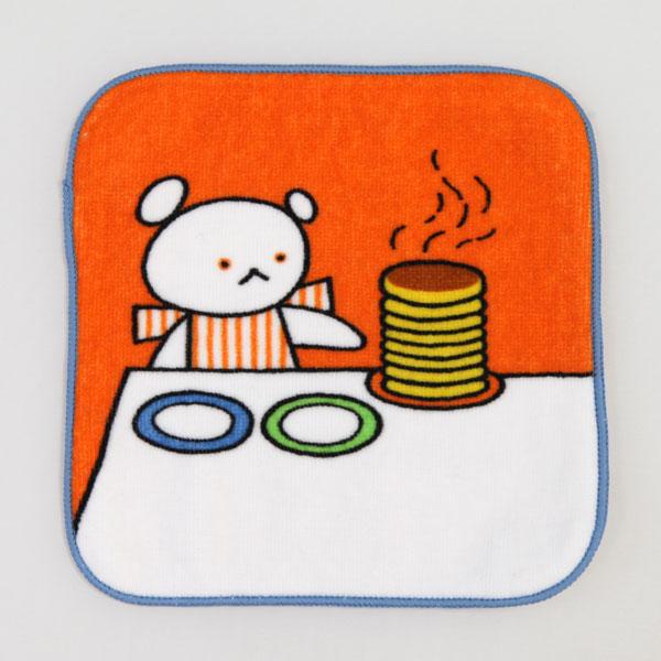 こぐまちゃんえほん ほっとけーき パイルミニハンカチ 15×15cm ネームタグ付き メール便