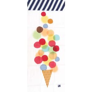 にじゆら てぬぐい ice cream メール便 夏 アイスクリーム 注染 手ぬぐい 手拭 伝統 和...