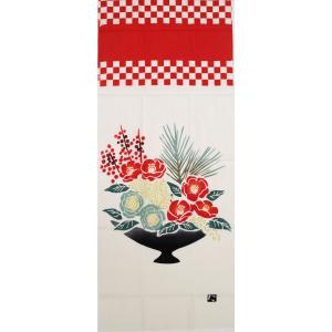 にじゆら てぬぐい 葉牡丹と椿 葉ボタン つばき ツバキ 迎春 正月 新春 初春 正月飾り 注染 冬...