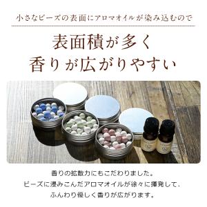 アロマストーン ビーズ型 3色 缶入り 石膏 ...の詳細画像5