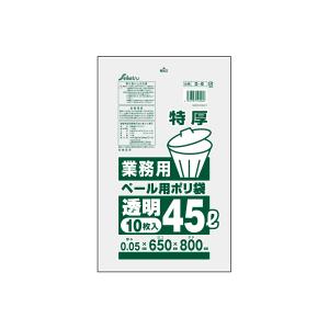 セイケツネットワーク 特厚ペール用ごみ袋45L D-6 透明 10枚入りX30パック｜nagomishop