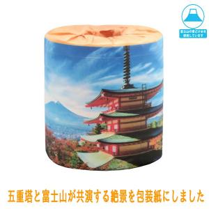 トイレットペーパー 販促用 富士山と五重塔 ダブル30m 個包装50個｜nagomishop