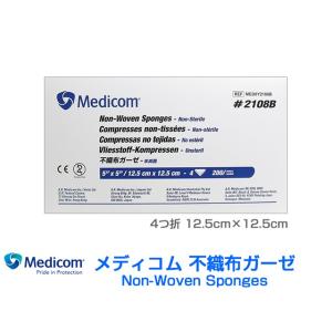 メディコム 不織布ガーゼ 4つ折 12.5cmX12.5cm 200枚入り X10箱