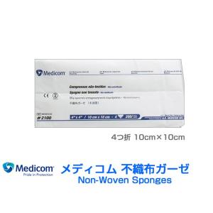 メディコム 不織布ガーゼ 4つ折 10cmX10cm 200枚入り X10パック