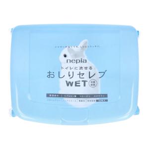 ネピア トイレに流せるおしりセレブWET ノンアルコールウエットティッシュ 本体 40枚入りＸ6個｜nagomishop