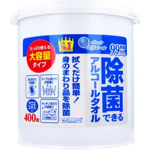 エリエール 除菌できるアルコールタオル 本体 大容量400枚入り｜nagomishop