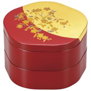 重箱 3段 日本製 国産 会津漆器 6.0 三段重共足 花丸 黒 内朱 6寸 5〜6