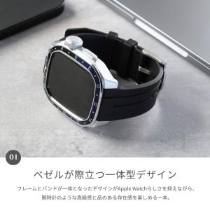 アップルウォッチ バンド ケース 一体型 メタ...の詳細画像3