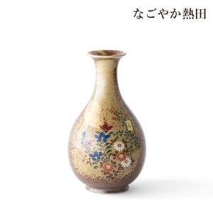 仏間 花瓶 壺型 梅に鳥 10号 陶器 華やか 30.5センチ 1尺 伝統的 花器