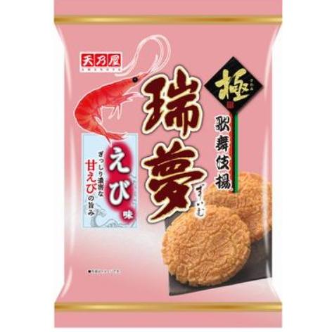 天乃屋 天乃屋 歌舞伎揚瑞夢 えび味 6枚×12袋