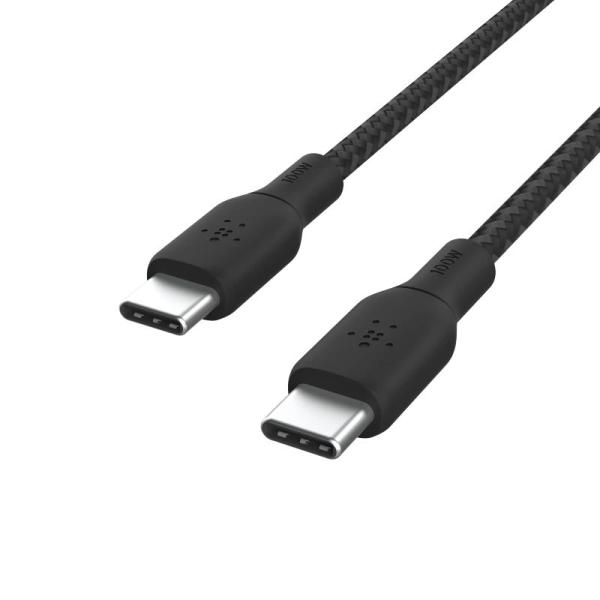 Belkin USB-C to USB-C 編組ケーブル 100W対応 急速充電 PD対応 超高耐久...