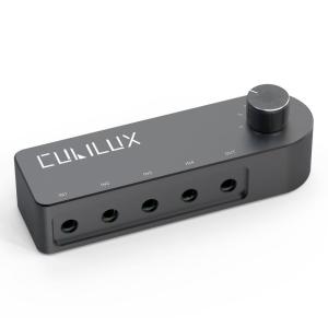 Cubilux 4ウェイ双方向3.5mmオーディオスイッチャー、4ポートミニジャックスピーカーセレクター、イヤホン切替器、4入力1出力、また｜naha