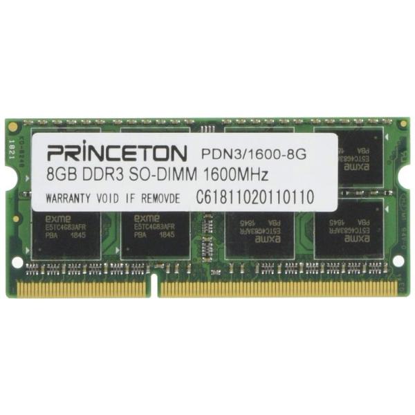 プリンストン MAC用PC3-12800(DDR3-1600)204PINSO-DIMM8G